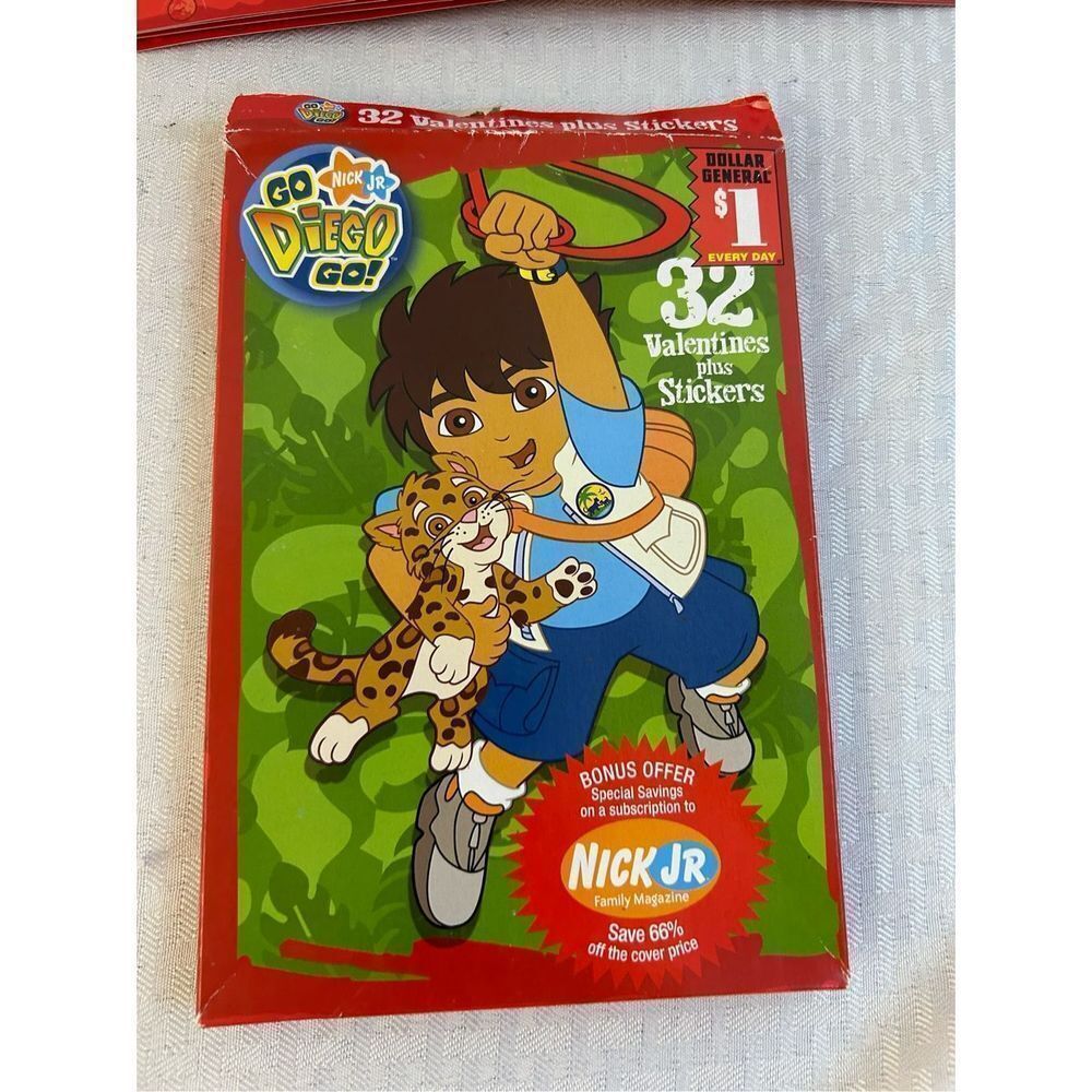 Nick Jr. Diego Valentine’s Cards Stickers‎ 2008 new